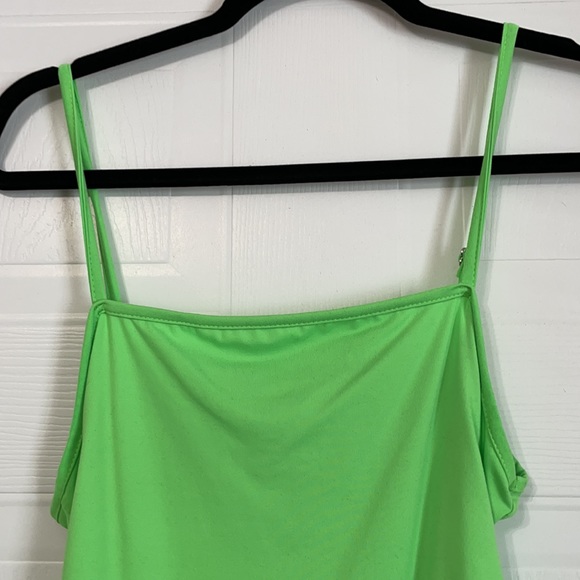 Neon Green Scrunched Dress - Picture 3 of 3